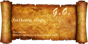 Galbavy Olga névjegykártya